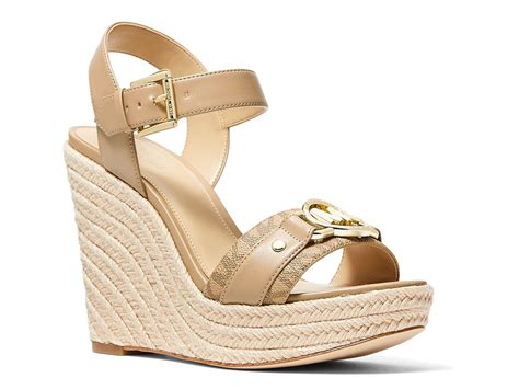 michael kors cayla sandals|Michael Kors platform wedge espadrille.